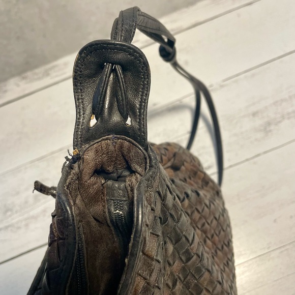 Woven Leather Crossbody Bag - Picture 6 of 15